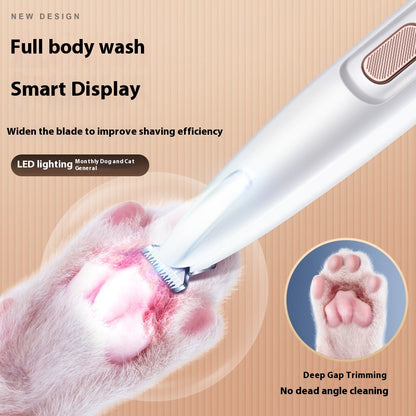 Pets Dog & Cat Paw Trimmer With LED Light Fully Waterproof