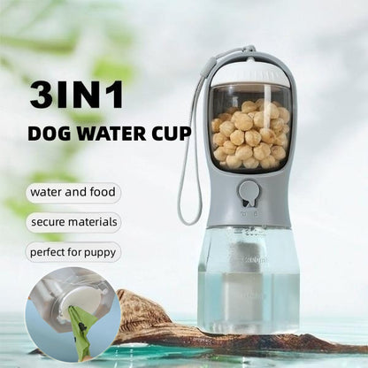 Multi-functional Three-in-one Dog Water Cup Drinking Food Garbage Bag