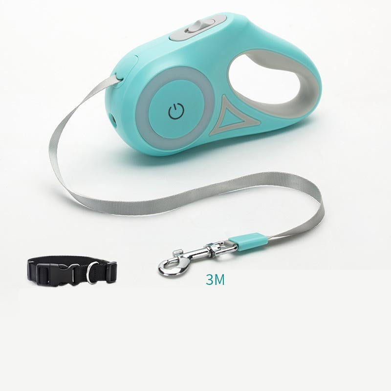 Dog Leash Retractable Leash And Dog Collar Spotlight Traction Rope