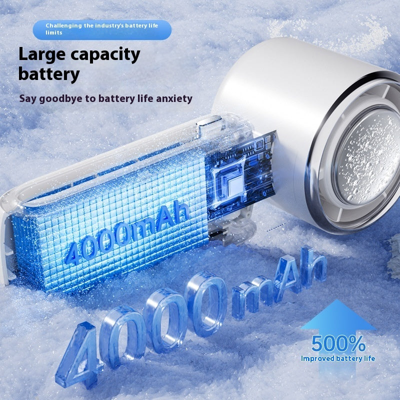 New Ice Pack High-Speed Handheld Electric Fan Speed Adjustable Folding