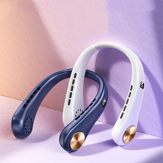 New Mini Neck Fan Portable Bladeless Hanging Neck Rechargeable Air Cooler