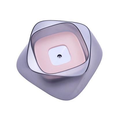 Pet Dog Bowl Floating Not Wetting Mouth Bowl No Spill Water Feeder