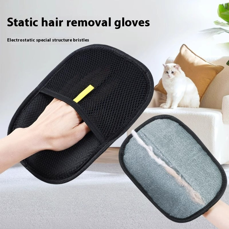 Pet Hair Remover Mitt Gloves Dog Cat With Long Short Curly Hair