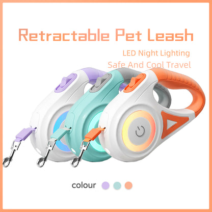 Dog Leash Retractable Leash And Dog Collar Spotlight Traction Rope