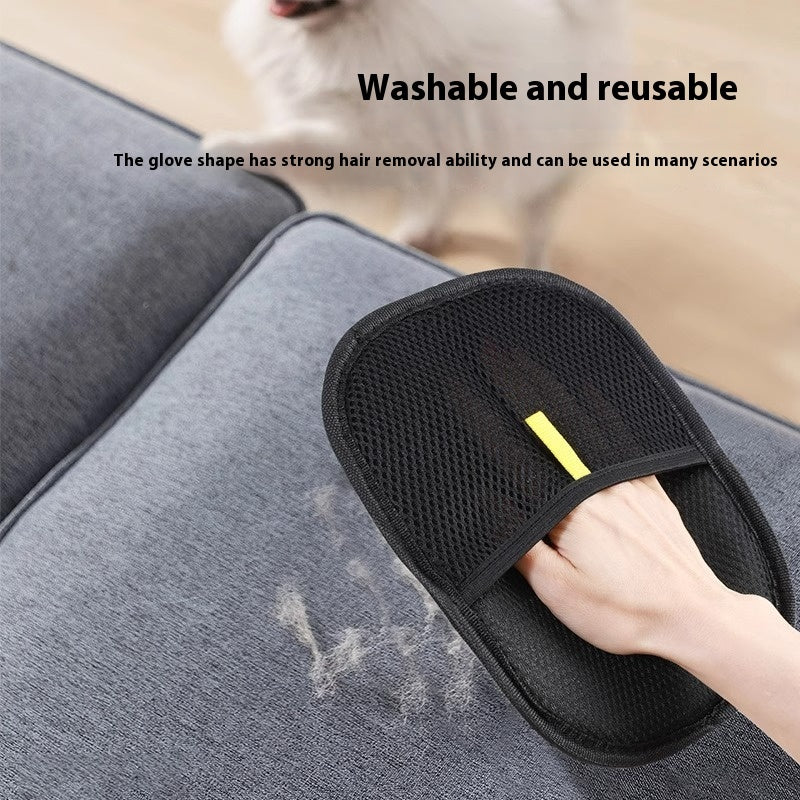 Pet Hair Remover Mitt Gloves Dog Cat With Long Short Curly Hair