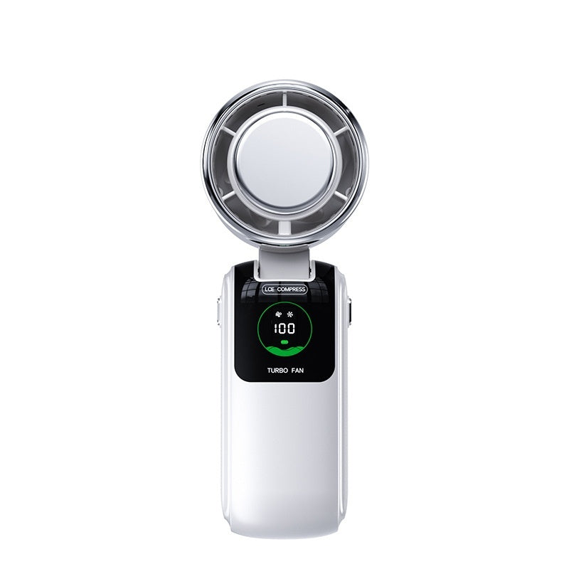 New Ice Pack High-Speed Handheld Electric Fan Speed Adjustable Folding